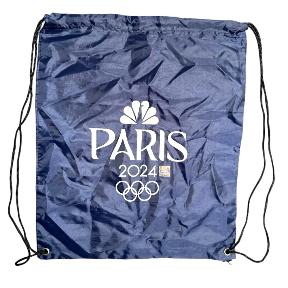 Paris 2024 Olympics Drawstring Blue Backpack Bag - NWOT